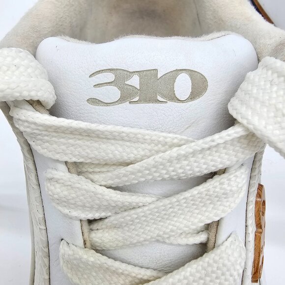 310 Motoring Monterey Model Sneaker White Leather White Snake Print Men's Size 9 - Picture 11 of 13